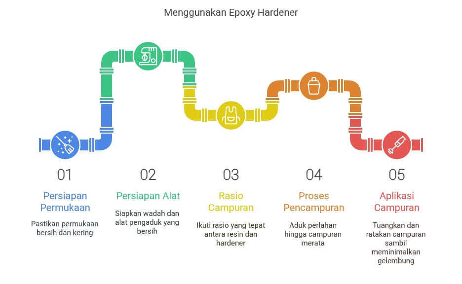 cara menggunakan epoxy hardener