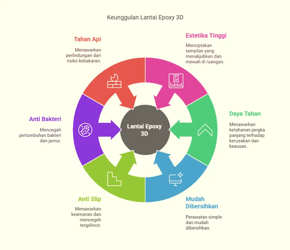 Keunggulan epoxy lantai 3D