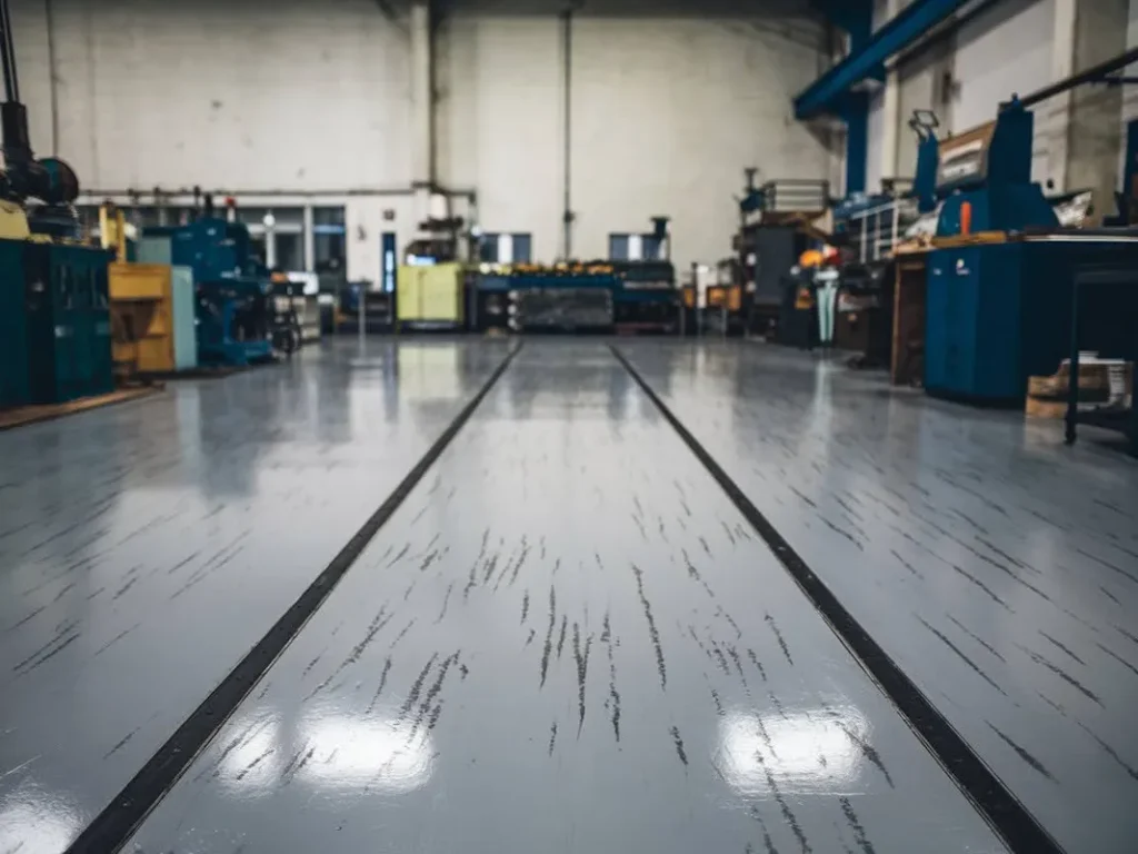 warna epoxy lantai abu-abu industrial